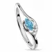 Elegant blå ring i silver