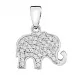 elefant zirkon hängen i rhodinerat silver