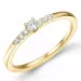 Rund diamantring i 14  karat guld 0,08 ct 0,06 ct