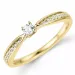 rund diamantring i 14  karat guld 0,14 ct