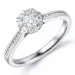 rund diamant ring i 14  karat vitguld 0,15 ct 0,26 ct
