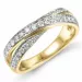 Abstrakt diamant ring i 14  karat guld- och vitguld 0,50 ct