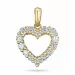 hjärta diamantberlocker i 14  carat guld 0,84 ct