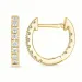 12 mm diamant creol i 14 karat guld med diamant 