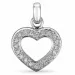 Hjärta diamantberlocker i 14  carat vitguld 0,20 ct