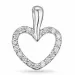 Hjärta diamantberlocker i 14  carat vitguld 0,22 ct