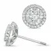 runda vita diamantörhängen i 14 karat vitguld med diamant och diamant 