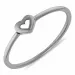 Simple Rings hjärta ring i svart rhodinerat silver