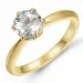 kvarts solitärring i 14 karat guld 0,95 ct