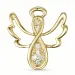 ängel diamant hängen i 14  carat guld 0,089 ct