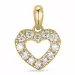 hjärta diamant hängen i 14  carat guld 0,206 ct