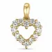 hjärta diamant hängen i 14  carat guld 0,264 ct