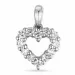 hjärta diamantberlocker i 14  carat vitguld 0,264 ct