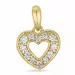 hjärta diamantberlocker i 14  carat guld 0,149 ct