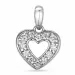 hjärta diamantberlocker i 14  carat vitguld 0,149 ct