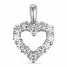 hjärta diamantberlocker i 14  carat vitguld 0,96 ct