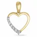 hjärta diamant hängen i 14  carat guld- och vitguld 0,115 ct
