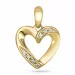 hjärta diamant hängen i 14  carat guld 0,054 ct
