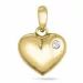 hjärta diamant hängen i 14  carat guld 0,015 ct