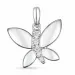 fjärilar diamant hängen i 14  carat vitguld 0,052 ct