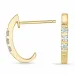 diamant halvcreol i 14 karat guld med diamant