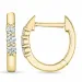 12 mm diamant creol i 14 karat guld med diamant 