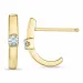 diamant halvcreol i 14 karat guld med diamant