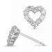 hjärta örhängestift i 14 karat vitguld med diamant 