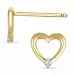 hjärta briljiantöronringar i 14 karat guld med diamant 