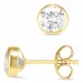 5 mm runda örhängestift i 9 karat guld med zirkon - Gold Collection