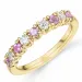 rosa safir diamantring i 14  karat guld 0,246 ct 0,45 ct