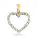 hjärta diamant hängen i 14  carat guld 0,25 ct
