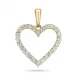 hjärta diamant hängen i 14  carat guld 0,501 ct