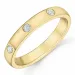 diamant alliancring i 14  karat guld 0,10 ct