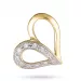 hjärta diamantberlocker i 14  carat guld- och vitguld 0,04 ct