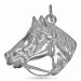 Stort hästar hängen i silver