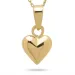 hjärta halsband i förgyllt silver med hängen i 14 karat guld - Amoré
