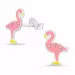 flamingo örhängen i silver