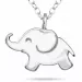 Lille elefant halsband i silver