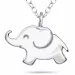 Lille elefant halsband i silver