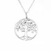 19 mm livets träd halskedja med berlocker i silver