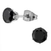 6 mm sort zirkon örhängestift i titan