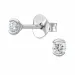 örhängestift i silver med lab grown diamant 