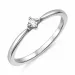 lab grown diamant solitärring i rhodinerat silver