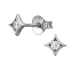lab grown diamant örhängestift i silver med lab grown diamant 
