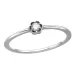 blommor lab grown diamant ring i rhodinerat silver