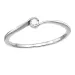 lab grown diamant solitärring i rhodinerat silver