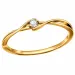 lab grown diamant solitärring i förgyllt silver