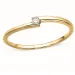 lab grown diamant solitärring i förgyllt silver