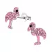 Flamingo örhängen i silver
